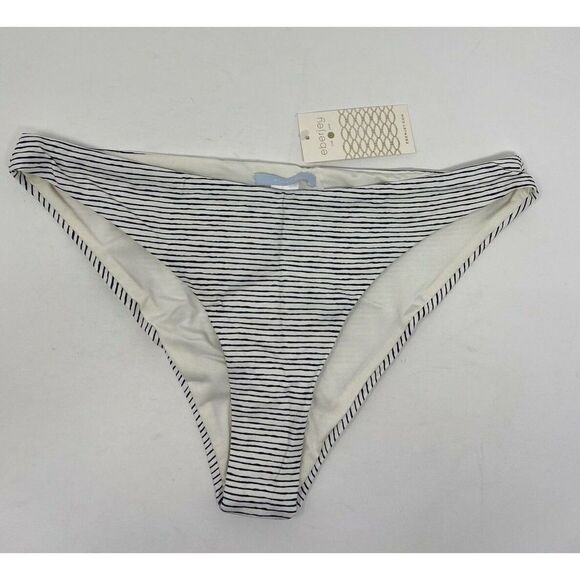 EBERJEY Bikini Bottom Womens Small S Ivory Black Striped NEW Lines Annia REVOLVE - Picture 3 of 8